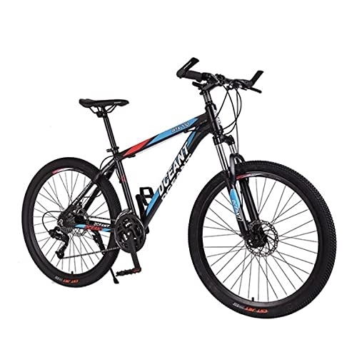 Mountain Bike : SABUNU 21 Speed Mountain Bike High Carbon Steel Frame 26 Inches Spoke Wheels Front Suspension Bike Suitable For Men And Women Cycling Enthusiasts