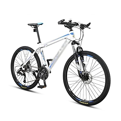 Mountain Bike : SABUNU 26 Inch Mountain Bike Front And Rear Disc Brake 24 / 27 Speed Gears Full Suspension Boys Mens Bike With Carbon Steel Frame(Size:24 Speed, Color:Blue)