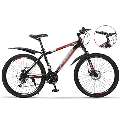 Mountain Bike : SABUNU 26 Wheels Mountain Bike Daul Disc Brakes 24 Speed Mens Bicycle Front Suspension MTB Suitable For Men And Women Cycling Enthusiasts(Size:24 Speed, Color:Ed)
