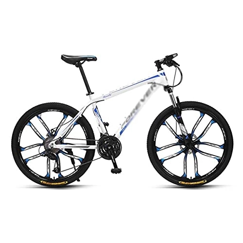 Mountain Bike : SABUNU Adult Mountain Bike 26" Wheels 27-Speed Shifters Derailleurs With Dual-Disc Brakes For Boys Girls Men And Wome(Size:27 Speed, Color:Blue)