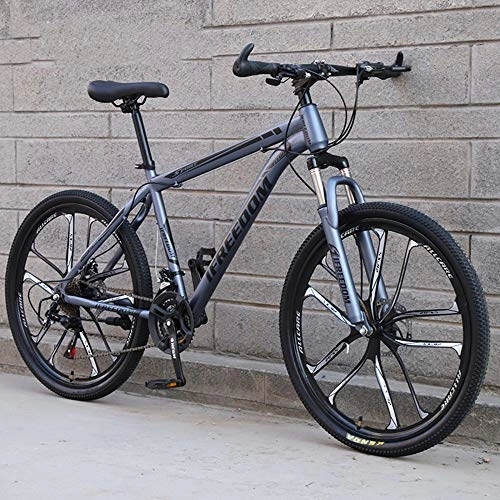 Mountain Bike : SANJIANG Mountain Bike, 24 / 26 In Wheels Disc Brakes 21 / 24 / 27 / 30 Speed Mens Bicycle Front Suspension MTB, D-24in-21speed