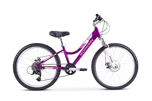 Mountain Bike : Schwinn Episode 20" Girls Bike Lightweight Aluminum Bike for Kids and Youth 7-Speed Adjustable Seat & Rigid Suspension 20-Inch Wheels Ideal for Training and Casual Riding Maroon