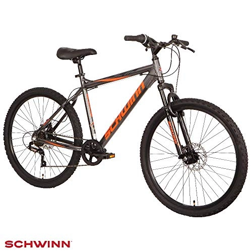 Mountain Bike : Schwinn Surge 26 Mountain Bike - Graphite, Orange & Black, 17" Aluminium frame with Disc Brakes