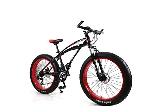 Mountain Bike : SEESEE.U Mountain Bike 24 inch Mountain Bike Snowmobile Wide Tire Disc Shock Absorber Student Bicycle 21 Speed Gear for 145Cm-175Cm, A, 27 Speed