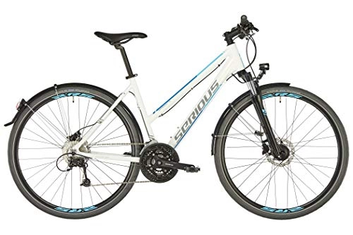 Mountain Bike : SERIOUS Sonoran S Women white glossy Frame size 52cm 2018 Hybrid Bike
