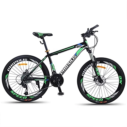 Mountain Bike : SHANJ 24 / 26inch Mountain Bike for Adult Men Women, Outdoor Cycling Road Bicycle, 21-30 Speed, Double Disc Brakes, Suspension Fork