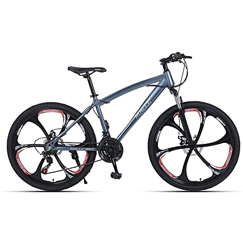 Mountain Bike : SHANJ Adult Mountain Bikes, 24 / 26inch Men's Road Bicycles, Womens Commuter City MTB Bicycle, 21-Speed, Suspension Forks, Disc Brakes, Multi-Color Options
