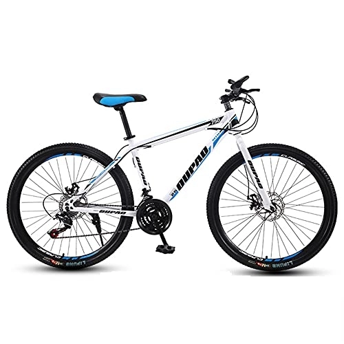 Mountain Bike : SHANJ Mens and Womens Mountain Bikes, Adult Offroad MTB Road Bicycle, 24 / 26inch, 21-30 Speeds, 3-Spoke Wheels, Suspension Fork, Disc Brakes