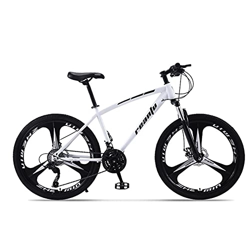 Mountain Bike : SHANJ Youth / Adult Mountain Bike 24 / 26inch, City Commuter Bicycle for Men and Women, 21-30 Speed, Suspension Fork and Disc Brake, Hard Tail Road Bike