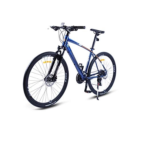 Mountain Bike : Shengshihuizhong Bicycle, 26-inch 27-speed Aluminum Alloy Road Bike, Double Disc Brakes, Racing Car, Male And Female Students Bicycle The latest style, simple design