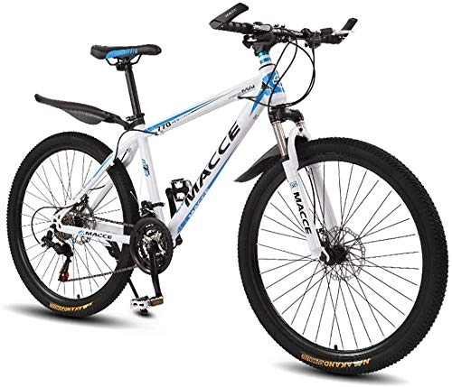 Mountain Bike : Shirrwoy Mountain Bike for Adult 26 Inch, Men Women MTB with Dual Disc Brake, Full Suspension Mountain Trail Bike Outroad Bicycles, 21 / 24 / 27 Speed, D, 27speed