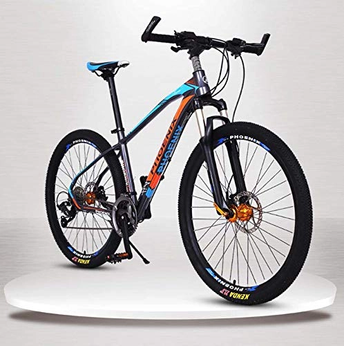 Mountain Bike : SHJR 26Inch Adult Mountain Bike, Lightweight aluminum alloy Frame Offroad Bikes, Front And Rear Disc Brakes Mountain Bicycle, A, 27 speed
