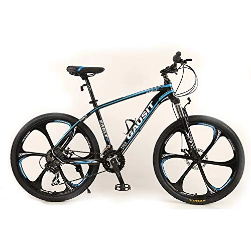 Mountain Bike : SIER Aluminum alloy bicycle 26 inch 30 speed variable speed off-road shocking six-knife wheel mountain bike, Blue