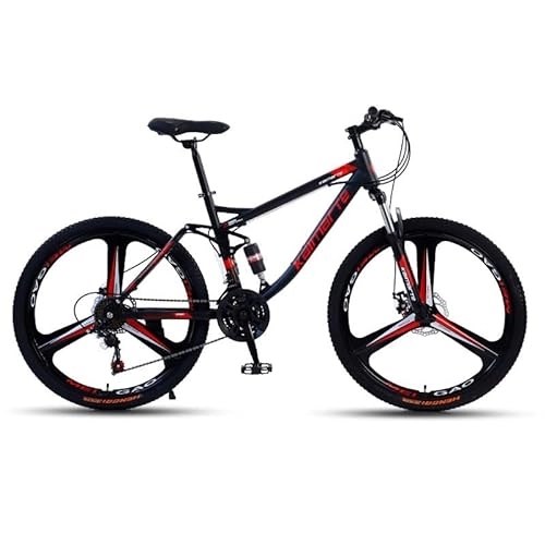 Mountain Bike : SKIHOT Mountain Bike, 26-Inch Wheels, 24 Speed bike MTB with Disc Brakes, Full Suspension For Men And Women Over The Age Of 16, 26"-3 / Spokes