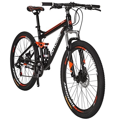 Mountain Bike : SL Mountain Bike, S7 bike, wheel 27.5 inches Bicycle, suspension bike, Orange (Spoke Wheels)