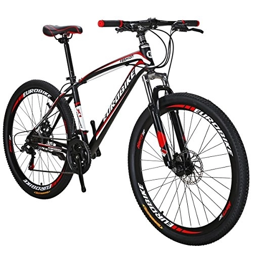 Mountain Bike : SL Mountain Bike, X1 bike 27.5 inch bike, suspension bike, red Bicycle, (Red)
