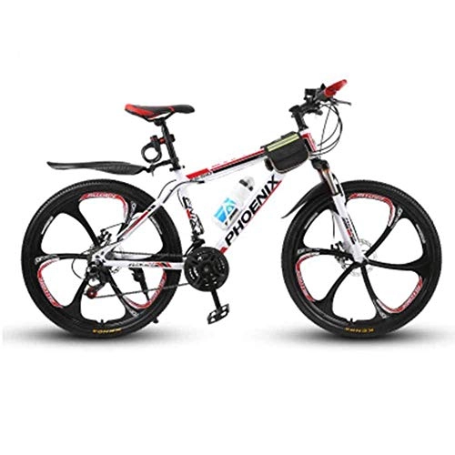 Mountain Bike : smzzz Sports Outdoors Commuter City Road Bike Bicycle Mens' Mountain 17" Inch Steel Frame 27 Speed Fully Adjustable Shock Unit Front Suspension Forks Red 27speed