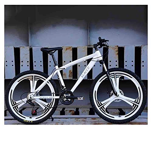 Mountain Bike : SOAR Adult Mountain Bike Bicycle Mountain Bike MTB Adult Road Bicycles For Men And Women 26In Wheels Adjustable Speed Double Disc Brake (Color : White, Size : 27 speed)