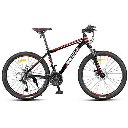 Mountain Bike : Stylish 27 Speed Shiftable (High Version), Mountain Bike, 26 Inch, Front Suspension Lightweight Aluminum Alloy Frame, #B