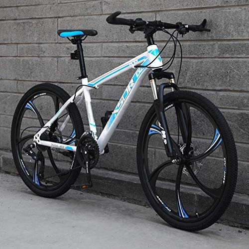Mountain Bike : Stylish Mountain Bike, Carbon Steel Frame Disc Brake 27-Speed Shiftable Bicycle Adult Outdoor Cross Country Bicycle, #E, 24inch