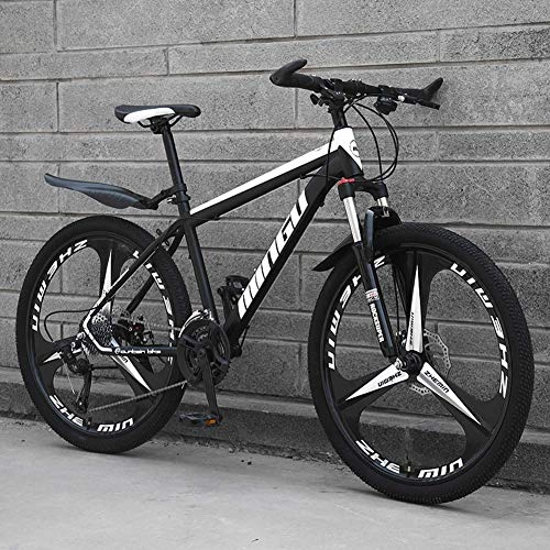 Mountain Bike : Stylish Mountain Bike, Double Disc Off-Road Brake Racing 30-Speed Shiftable Bicycle Adult Outdoor Cross Country Bicycle 24 / 26 Inch Wheel, Blue, 26inch