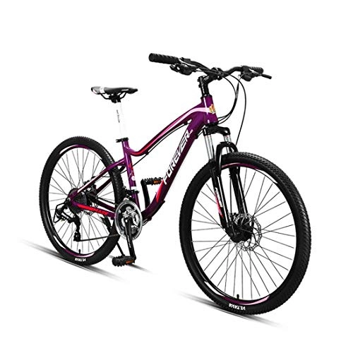 Mountain Bike : Suitable for Ladies Student Bicycles 27-Speed 26-Inch Mountain Bike, Pink