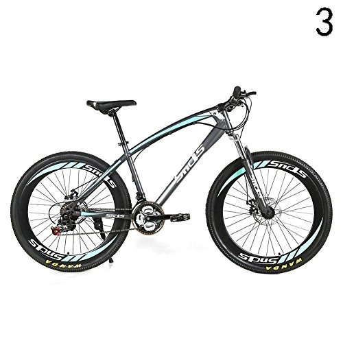 Mountain Bike : SummerYoung Mens Women 26" 24 speeds Mountain Bikes Bicycle Carbon Steel with Light Weight (Blue)