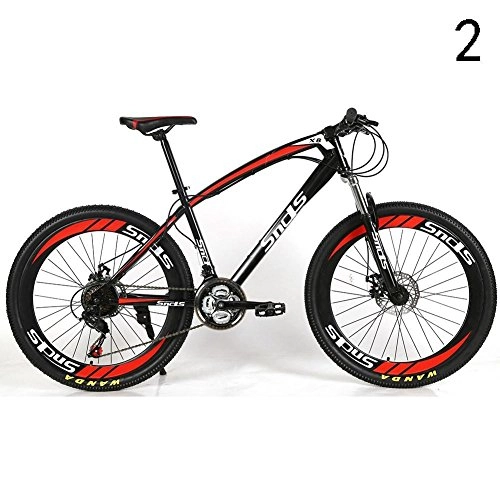 Mountain Bike : SummerYoung Mens Women 26" 24 speeds Mountain Bikes Bicycle Carbon Steel with Light Weight (Red)