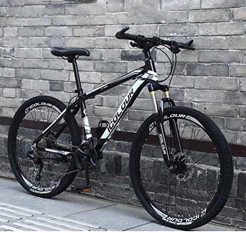 Mountain Bike : SXTR- 26-Inch Mountain Bike, Dual Disc Brake Aluminum Frame, Mountain Bicycle with Front Suspension, 21 / 24 / 27 / 32 Variable Speed Off-Road Adult Mountain Men And Women Bicycle