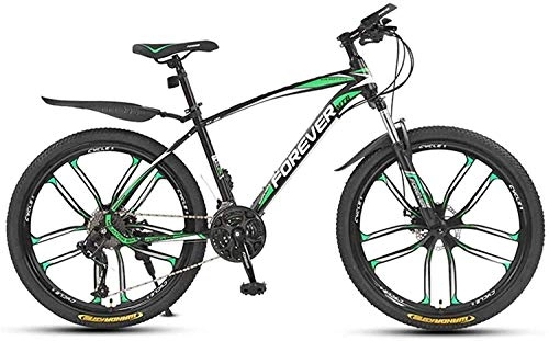 Mountain Bike : SXXYTCWL 24" 26" Mountain Bike 21 / 24 / 27 / 30 Speed Cross Country Bicycle Student Road Racing Speed Bike 6-6, Green, 26 inch 24 Speed jianyou (Color : Green, Size : 26 inch 24 speed)