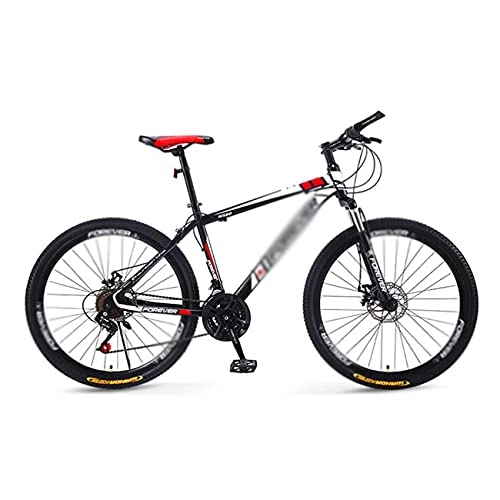 Mountain Bike : T-Day Mountain Bike 21 Speed 26 Inch Mountain Bike High Carbon Steel With Thickened Saddle Full Suspension Disc Brake Outdoor Bikes For Men Woman Adult And Teens(Size:21 Speed, Color:Red)