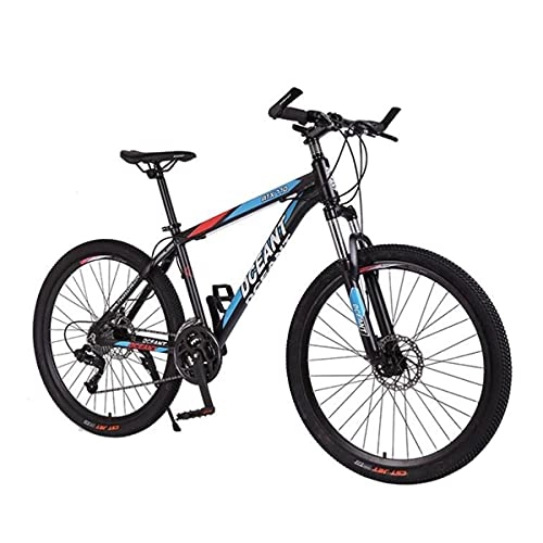 Mountain Bike : T-Day Mountain Bike 21 Speed Mountain Bike High Carbon Steel Frame 26 Inches Spoke Wheels Front Suspension Bike Suitable For Men And Women Cycling Enthusiasts