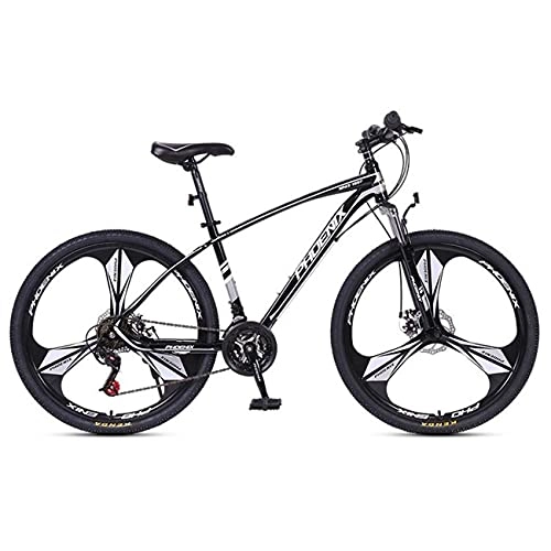 Mountain Bike : T-Day Mountain Bike 27.5 Inch Mountain Bike For Adults Mens Womens With Carbon Steel Frame 24 / 27 Speed Shifters Front And Rear Disc Brakes, Multiple Colours(Size:24 Speed, Color:Black)