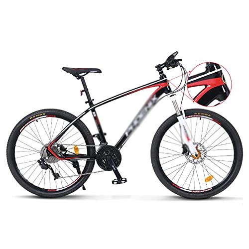 Mountain Bike : T-Day Mountain Bike Aluminum Frame Mountain Bike 26 / 27.5 Inches 3-Spoke Wheels 33 Speed Dual Disc Brake Bicycle Suitable For Men And Women Cycling Enthusiasts(Size:26 in, Color:Red)