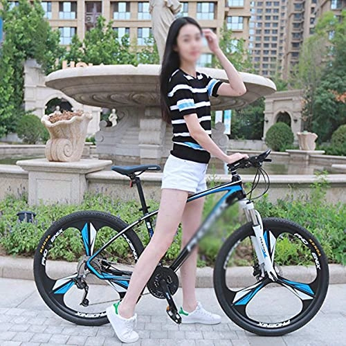 Mountain Bike : T-Day Mountain Bike Mountain Bikes 26 / 27.5 Inches Wheels 33 Speed Dual Suspension Bicycle With Aluminum Alloy Frame(Size:26 in, Color:Blue)