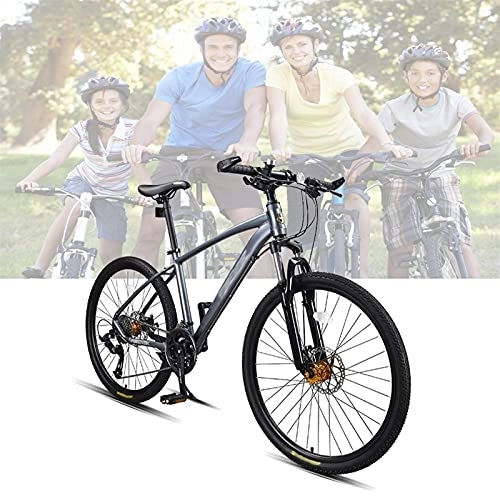 Mountain Bike : Tbagem-Yjr 26-Inch 27-Speed Mountain Bike Hard Frame Aluminium Alloy Outdoor Bicycle For Daily Use Trip Long Journey Spoke Wheel Grey