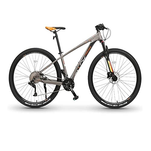 Mountain Bike : Tbagem-Yjr 33 Speed MTB Comfort Bikes Spoke Wheel Mens Mountain Bike 29" Hardtail Lightweight Disc Brakes Alloy Frame Blue / Red / Orange (Color : Orange)