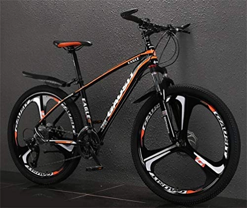 Mountain Bike : Tbagem-Yjr Mens Mountain Bike, Dual Suspension Dual Disc Brakes 26 Inch City Road Bicycle Aluminum Alloy (Color : Black orange, Size : 30 speed)