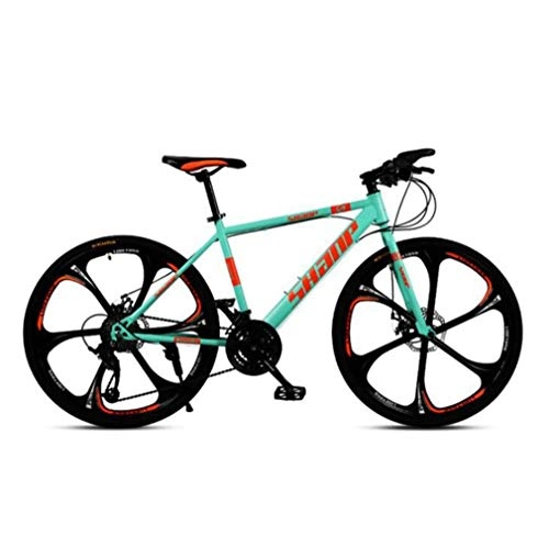 Mountain Bike : Tbagem-Yjr Mountain Bike Bicycles 26 Inch Disc Brake Spoke Wheels Bike, Road Cycling Bicycle (Color : Green, Size : 21 speed)