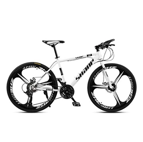 Mountain Bike : Tbagem-Yjr Variable Speed Bike, City Mountain Road Cycling Bicycle 26 Inch Wheel For Adults (Color : White, Size : 27 speed)