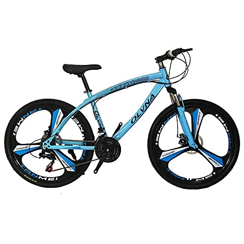 Mountain Bike : TBNB 26-Inch Adult Mountain Bike, 21-30 Speed, Offroad Bikes for Men and Women, Outdoor Road Bicycles, Disc Brakes, Suspension Forks, Multi-Color Options (Blue 30 Speed)