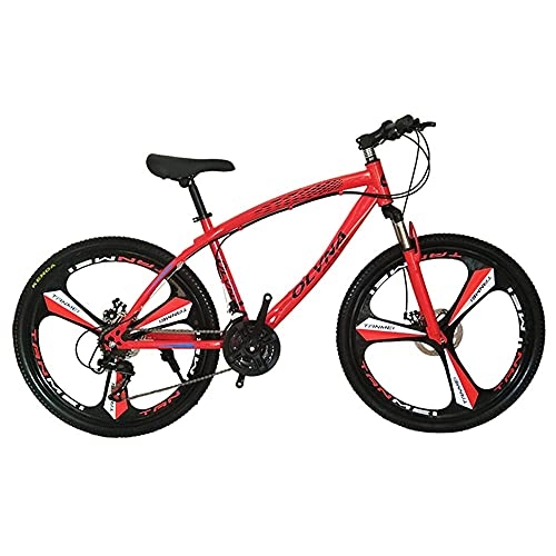 Mountain Bike : TBNB 26-Inch Adult Mountain Bike, 21-30 Speed, Offroad Bikes for Men and Women, Outdoor Road Bicycles, Disc Brakes, Suspension Forks, Multi-Color Options (Red 21 Speed)