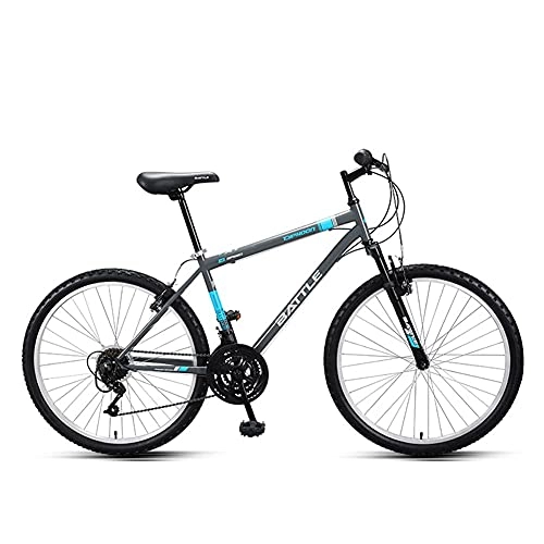 Mountain Bike : TBNB 26inch Mountain Bike for Men Women, 18-Speed Road Bike for Teenagers Adults, City Commuter Bicycle with Suspension Fork, Orange, Blue, Red (Blue)