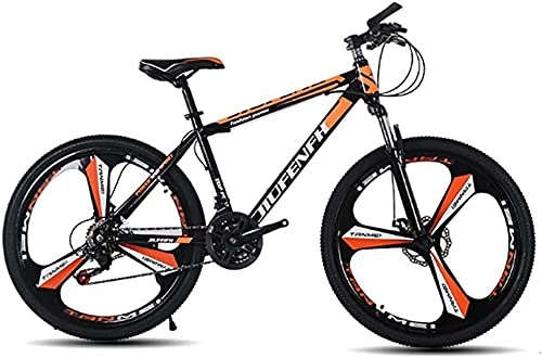 Mountain Bike : The New 26 Inch Mountain Bike 27 Speed Rear Derailleur Front and Rear Disc Brakes Suspension Premium Cross-Country Mountain Bike for Men and Women-Orange 24 speed 24 inch