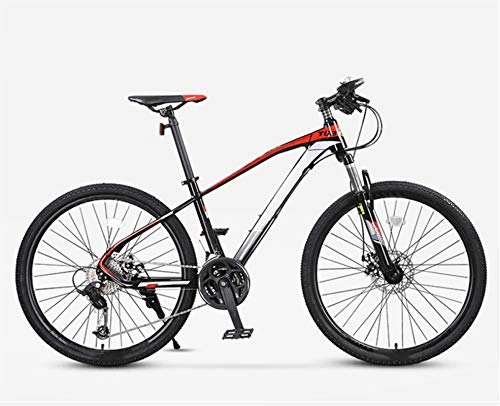 Mountain Bike : THENAGD Mountain Bike, Female Students Men Ride Light Off-Road Racing Bicycle Teenagers At Work 24speed 26-inch black and red line disc