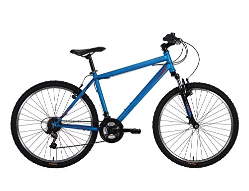 Mountain Bike : Tiger Fury Mens Hardtail Mountain Bike MTB Blue 26" Wheels 18 Speed (14")