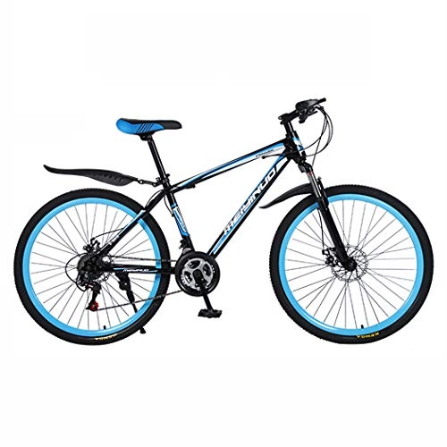 Mountain Bike : Tochange Mountain Bike, 26 Inch Wheels Hard Tail Bike with PVC And All Aluminum Pedals And Rubber Grip, High Carbon Steel And Aluminum Alloy Frame, Double Disc Brake, B, 24 speed