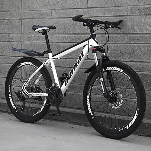 Mountain Bike : TONATO 26 Inch Mountain Bike, Variable Speed Carbon Steel 21 / 24 / 27 Speed Bicycle Full Suspension MTB, Riding Comfortable Durable Bike, C, 24speed