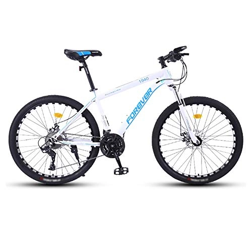 Mountain Bike : TOOLS Off-road Bike Mountain Bike Adult Bicycle Road Men's MTB Bikes 24 Speed 26 Inch Wheels For Womens (Color : White)
