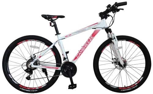 Mountain Bike : Totem Mountain Bike / Bicycles 27.5'' Wheel Lightweight Aluminium Frame 21 Speeds Shimano Disc Brake, White